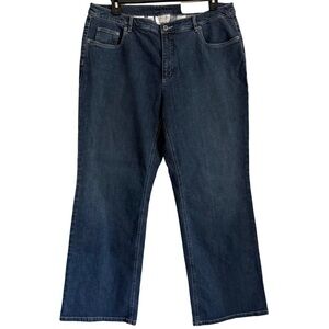 TALBOTS Women’s Classic Fit High Waisted Boot Leg Stretchy Denim Jeans 16W NWT